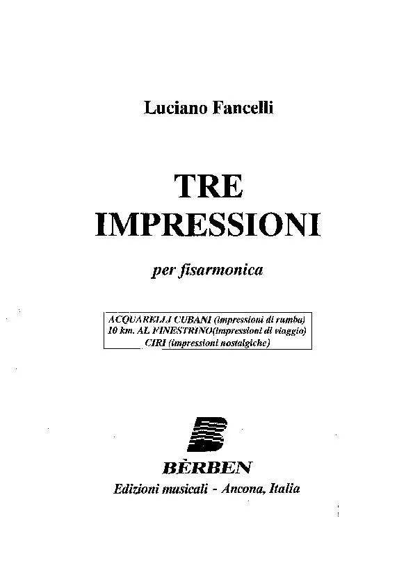 télécharger la partition d'accordéon Tre Impressioni (Per fisarmonica) (Accordéon) au format PDF