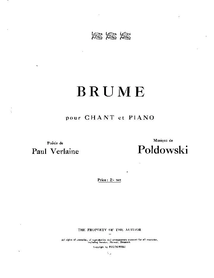 télécharger la partition d'accordéon Brume (Ballade) au format PDF