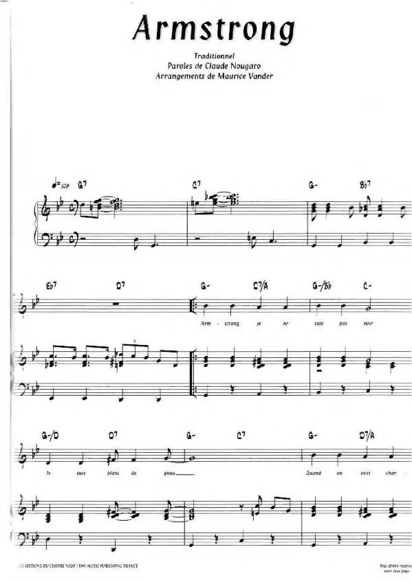 télécharger la partition d'accordéon Armstrong (Arrangement : Maurice Vander) au format PDF