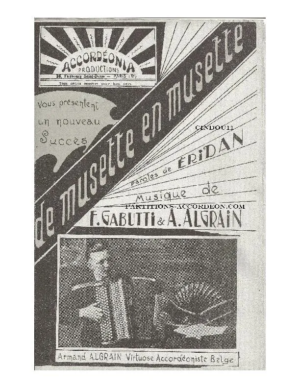 télécharger la partition d'accordéon De musette en musette (Orchestration) (Valse) au format PDF