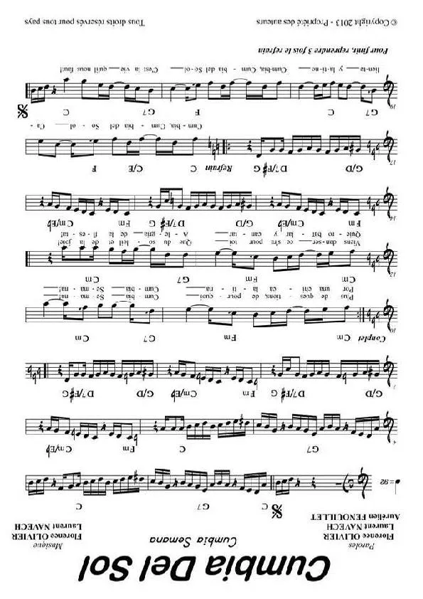 télécharger la partition d'accordéon Cumbia del Sol au format PDF