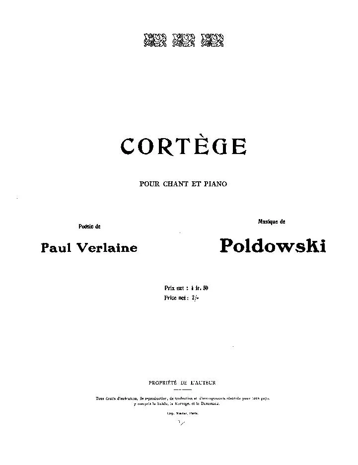 télécharger la partition d'accordéon Cortège (Piano) au format PDF