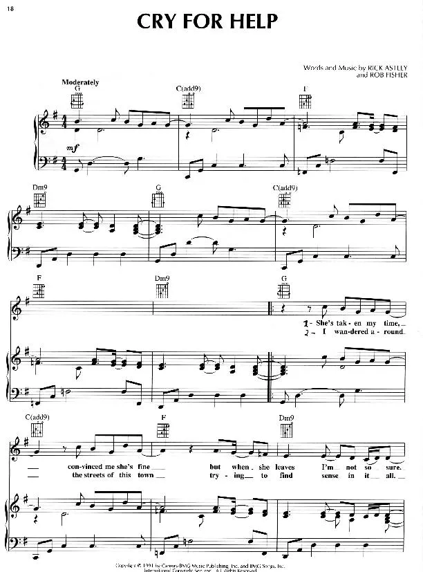 télécharger la partition d'accordéon Cry for help (Slow) au format PDF