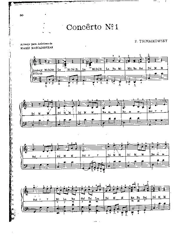 télécharger la partition d'accordéon Concerto N°1 (Arrangement pour accordéon de Mario Mascarenhas) au format PDF