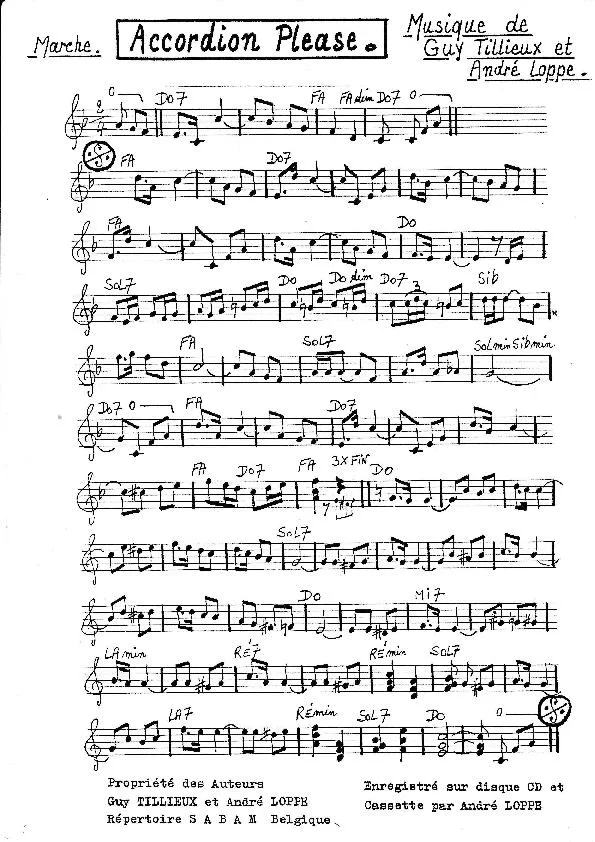 télécharger la partition d'accordéon Accordion Please (Marche) au format PDF