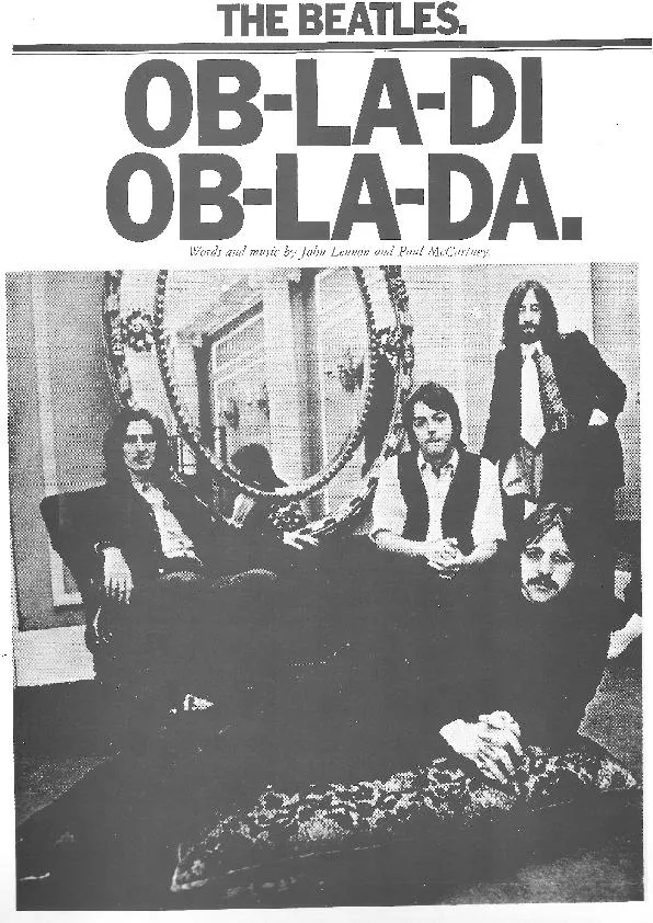 télécharger la partition d'accordéon Ob La Di Ob La Da (The Beatles) au format PDF