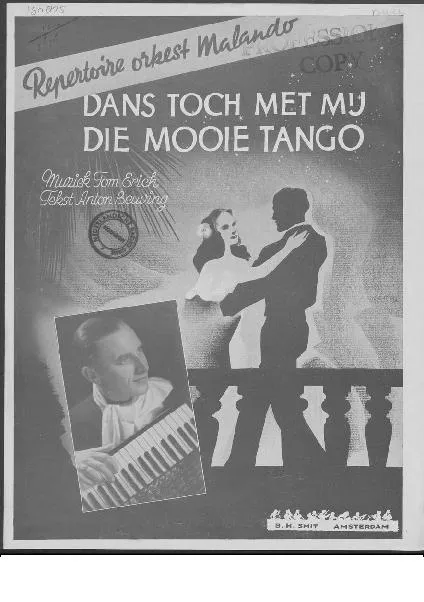 télécharger la partition d'accordéon Dans toch met mij die mooie tango (Interprètes : Orchestre Malando) au format PDF