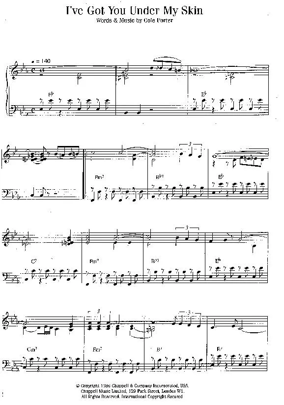 télécharger la partition d'accordéon I've got you under my skin (For Accordion) au format PDF