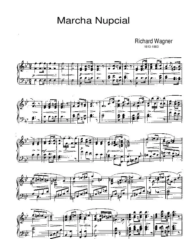 télécharger la partition d'accordéon Marcha Nupcial + Brindal Chorus (From Lohengrin) (Piano) au format PDF