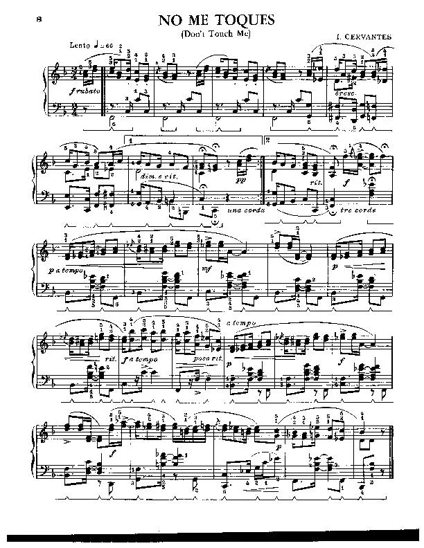 télécharger la partition d'accordéon 8 Danzas Cubanas Piano au format PDF