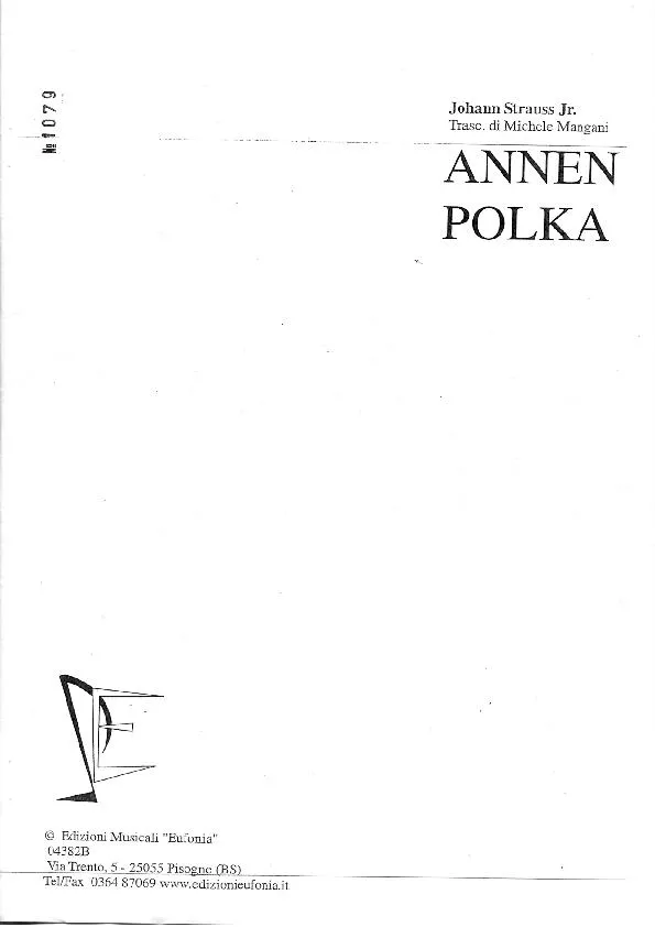 télécharger la partition d'accordéon Annen polka (Arrangement : Michele Mangani) (Orchestration) (Conducteur) au format PDF