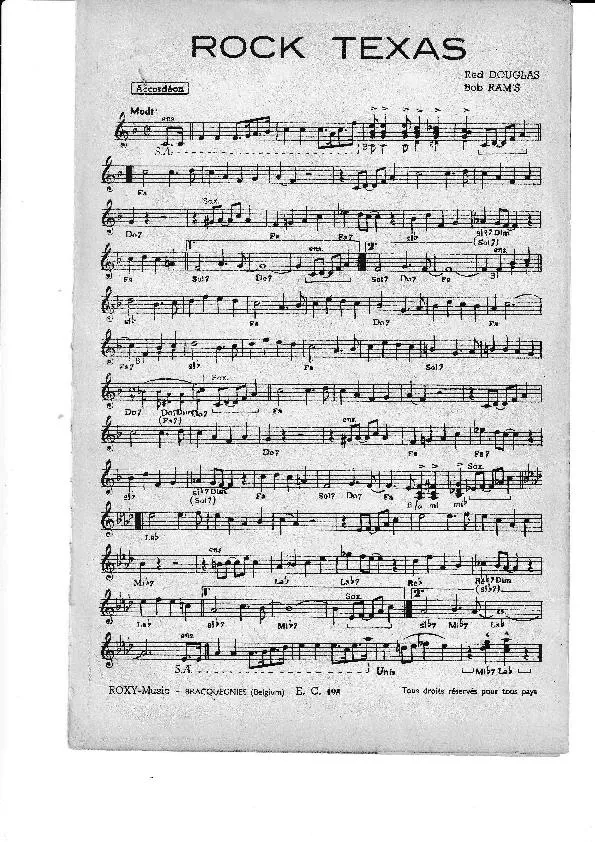 télécharger la partition d'accordéon Rock Texas (Orchestration) au format PDF