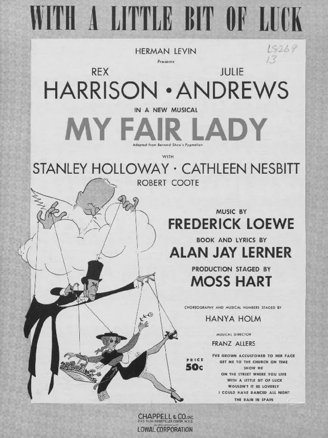 télécharger la partition d'accordéon With A Little Bit Of Luck (My Fair Lady) (Piano) au format PDF