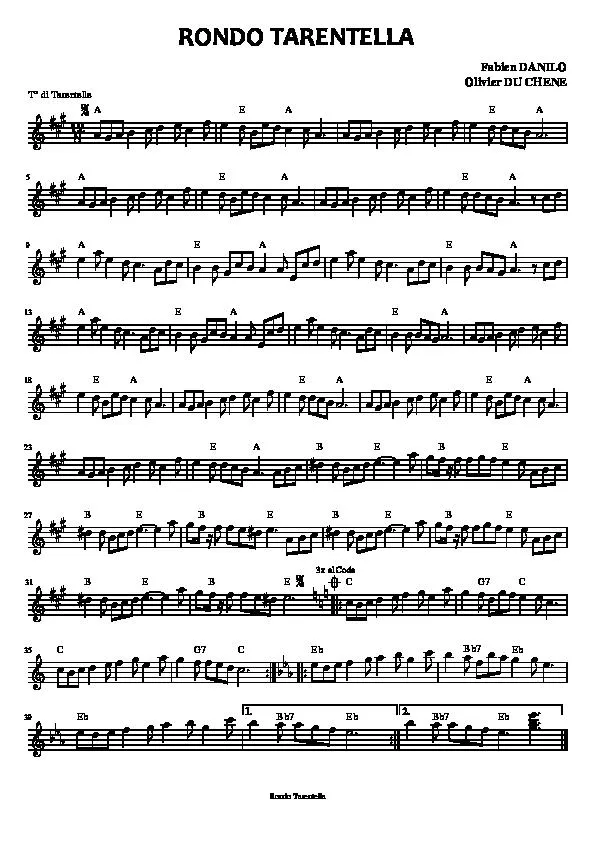 télécharger la partition d'accordéon Rondo Tarentella au format PDF