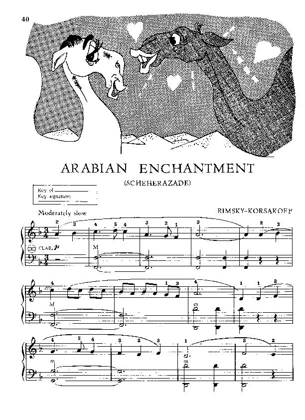 télécharger la partition d'accordéon Arabian enchantment (Sheherazade) (Valse Lente) au format PDF