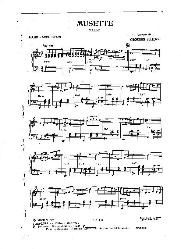 télécharger la partition d'accordéon Musette (Orchestration Complète) (Valse) au format PDF