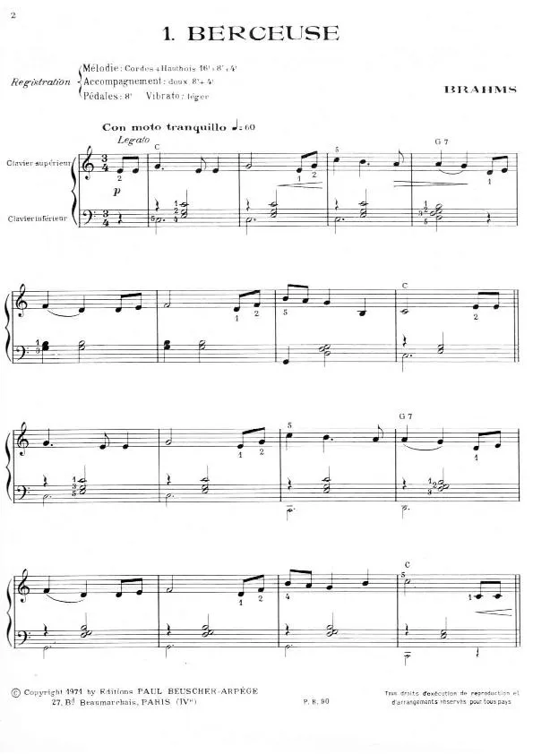 télécharger la partition d'accordéon Berceuse (Arrangement : Léo Laurent) (Valse Lente) au format PDF