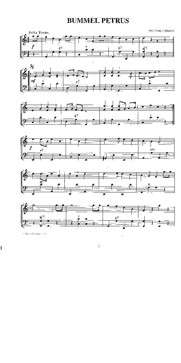 télécharger la partition d'accordéon Bummel Petrus (Arrangement : Coen van Orsouw) (Polka) au format PDF