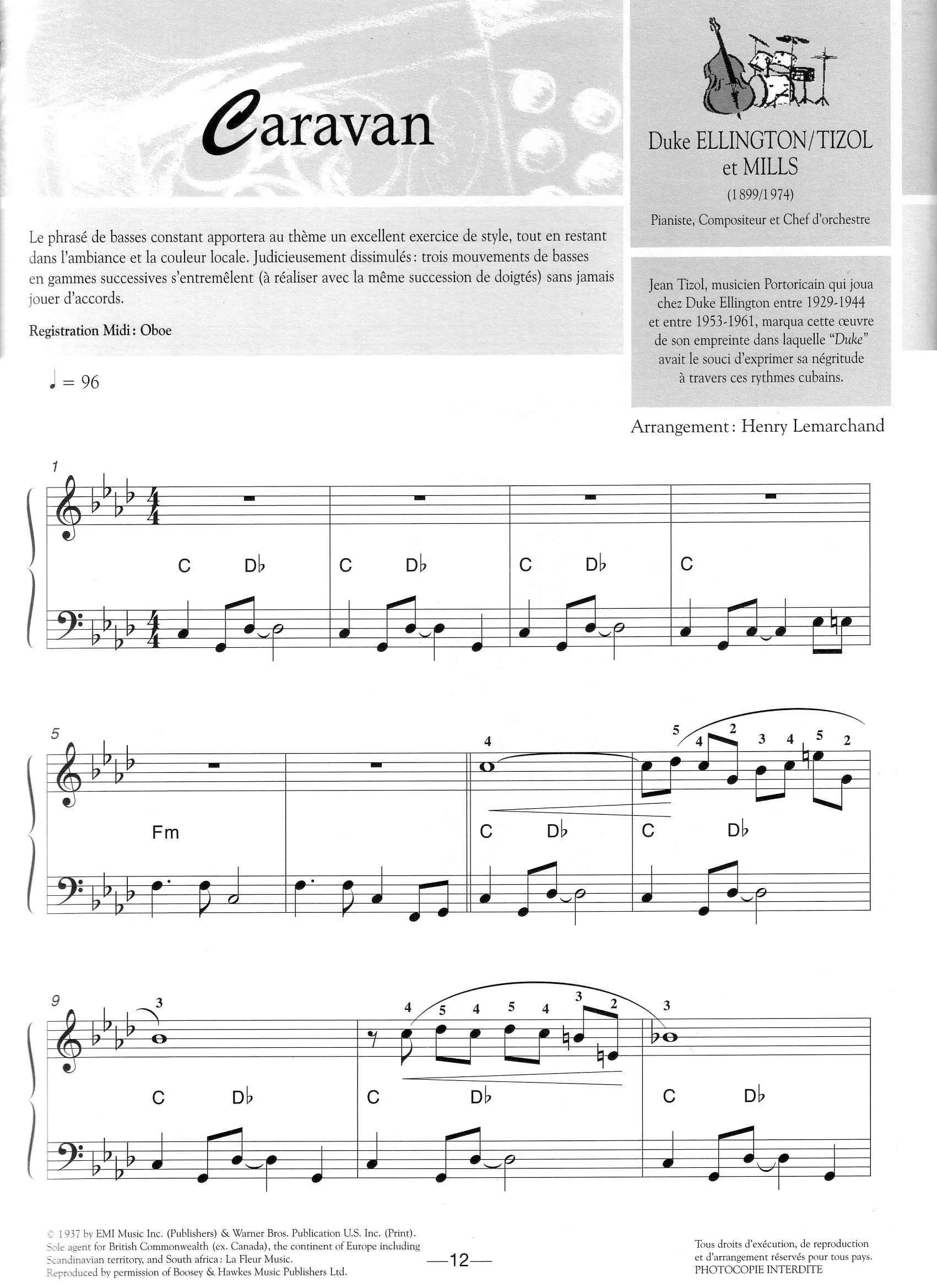 télécharger la partition d'accordéon Caravan (Arrangement : Henry Lemarchand) (Samba) au format PDF