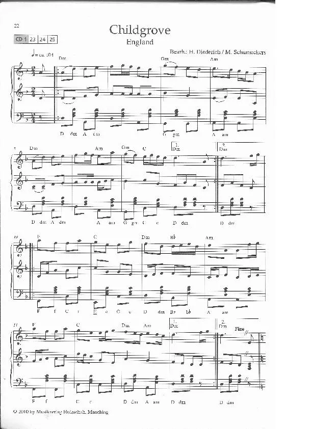 télécharger la partition d'accordéon Childgrove (Arrangement : Henner Diederich & Martina Schumeckers) (Polka) au format PDF