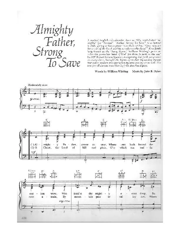télécharger la partition d'accordéon Almighty Father, strong to save (The Navy Hymn) (Slow Ballade) au format PDF