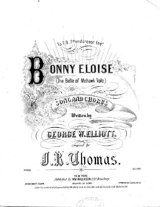 télécharger la partition d'accordéon Bonny Eloise (The Belle of Mohawk Vale) (Slow Fox-Trot) au format PDF