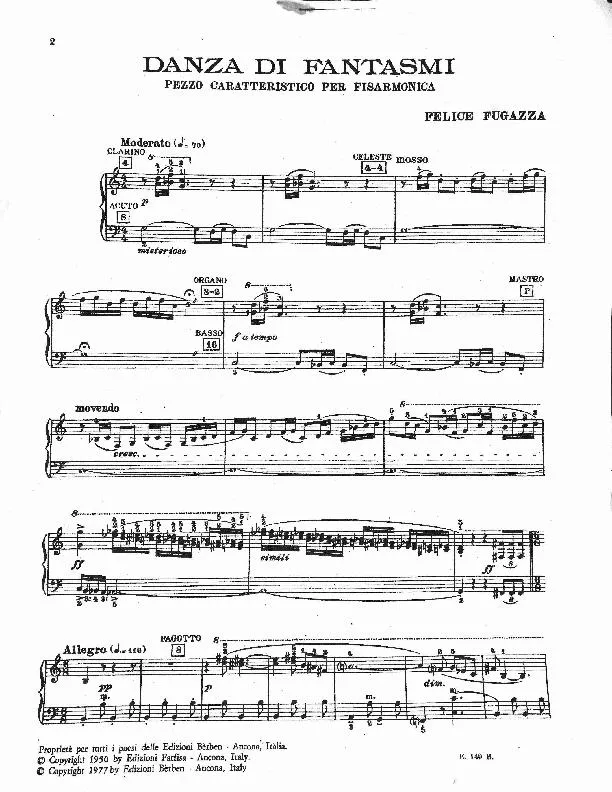 télécharger la partition d'accordéon Danza Di Fantasmi (Pezzo Caratteristico Per Fisarmonica) (Accordéon) au format PDF