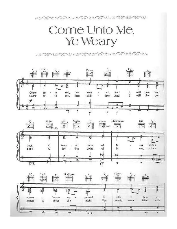 télécharger la partition d'accordéon Come unto me, ye weary (Slow Fox-Trot) au format PDF