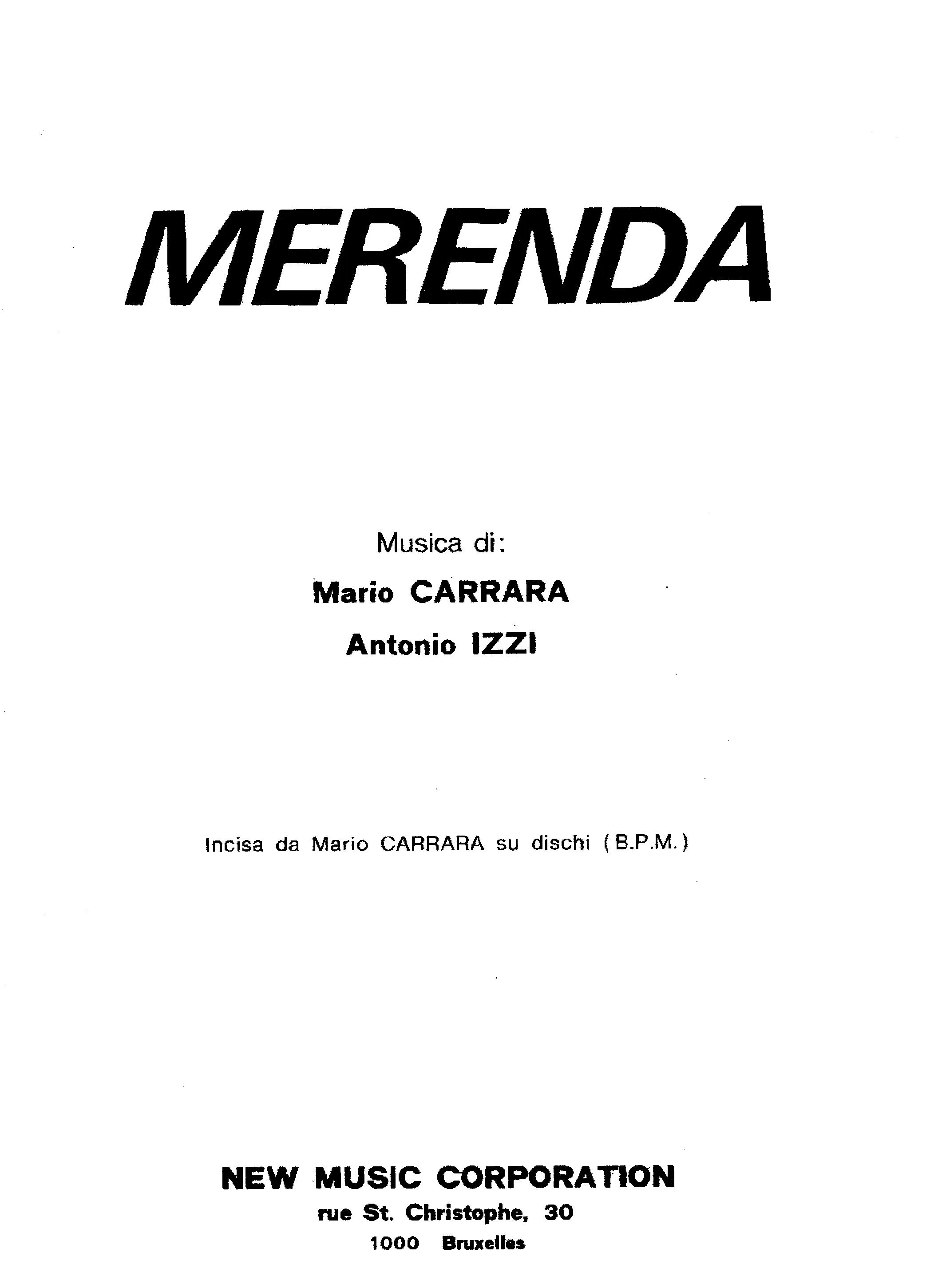 télécharger la partition d'accordéon Merenda (Java) au format PDF