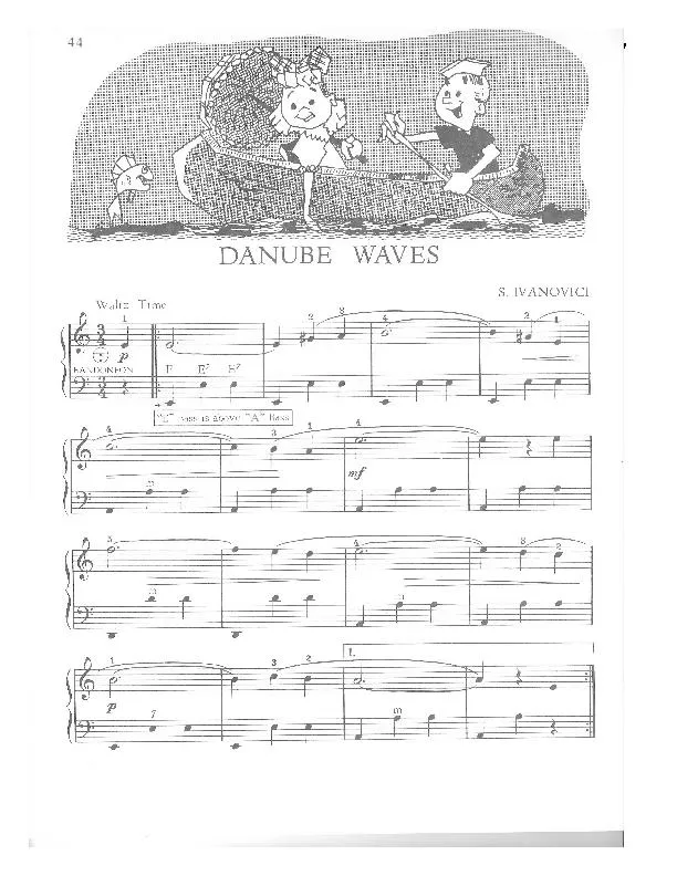 télécharger la partition d'accordéon Danube waves (Donauwellen) (Les flots du Danube) (Valse) au format PDF
