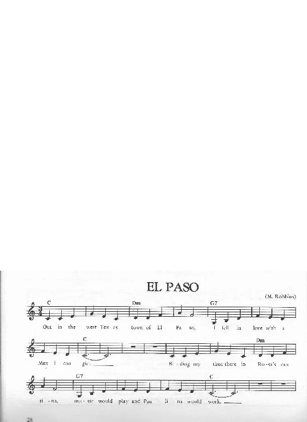 télécharger la partition d'accordéon El Paso (Arrangement : Frank Rich) (Valse) au format PDF