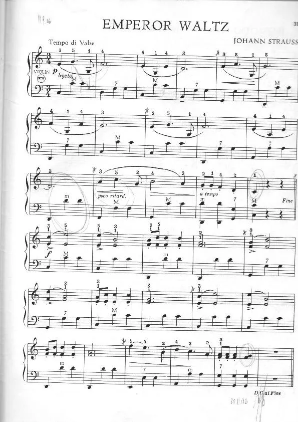 télécharger la partition d'accordéon Emperor waltz (Valse) au format PDF