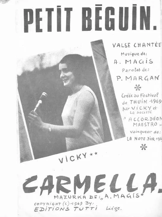 télécharger la partition d'accordéon Petit Béguin (Chant : Vicky) (Valse) au format PDF