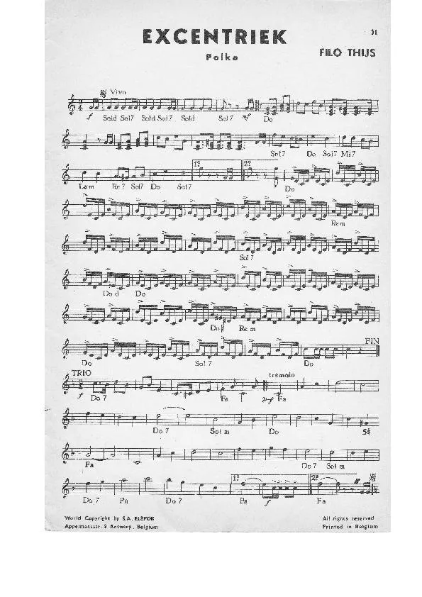 télécharger la partition d'accordéon Excentriek (Polka) au format PDF