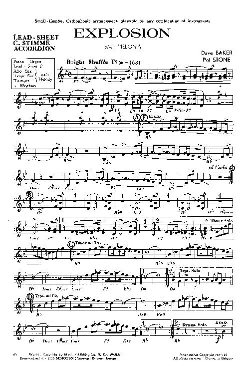télécharger la partition d'accordéon Explosion (Bright Shuffle) (Arrangement pour small combo) au format PDF