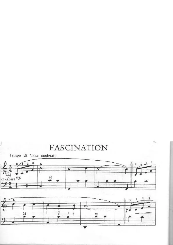 télécharger la partition d'accordéon Fascination (Valse Lente) au format PDF