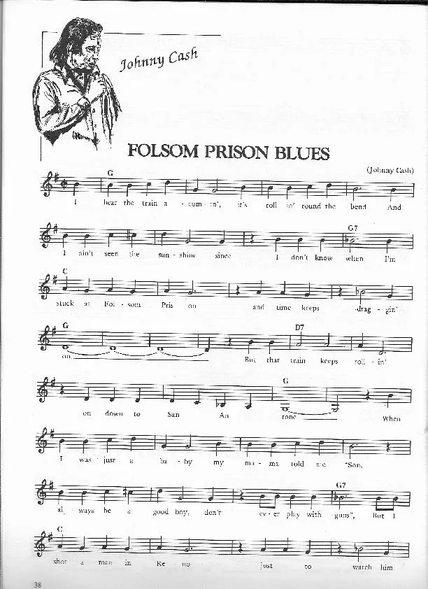 télécharger la partition d'accordéon Folsom Prison blues (Arrangement : Frank Rich) (Country Quickstep Linedance) au format PDF