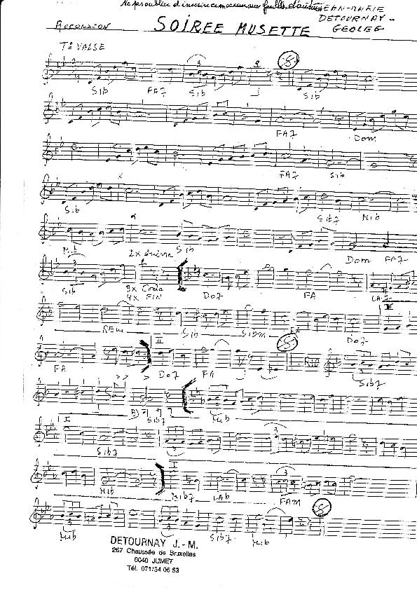 télécharger la partition d'accordéon Soirée Musette (Valse) au format PDF