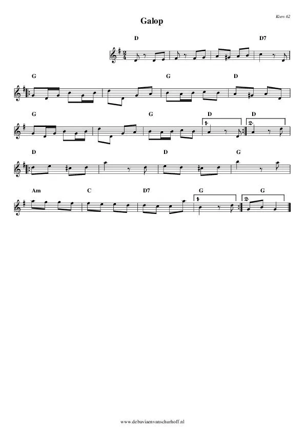 télécharger la partition d'accordéon Galop (Folk) au format PDF