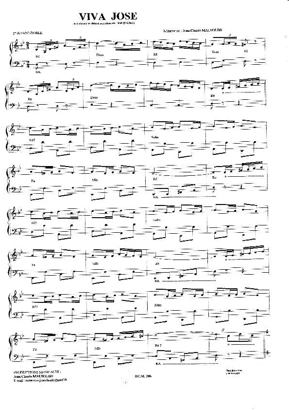 télécharger la partition d'accordéon Viva José (Paso Doble) au format PDF