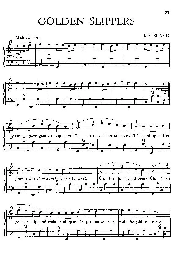 télécharger la partition d'accordéon Golden slippers (Marche) au format PDF