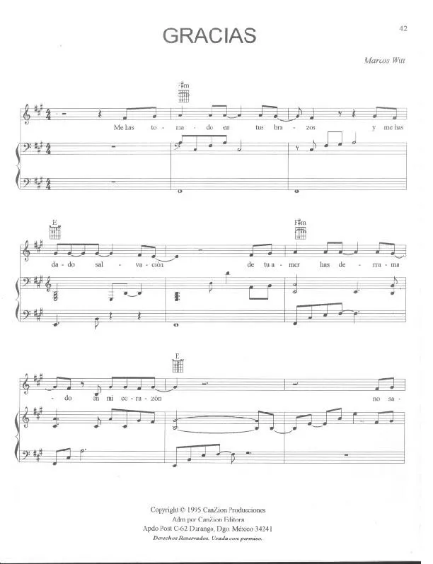 télécharger la partition d'accordéon Gracias (Gospel) au format PDF