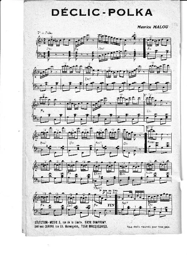 télécharger la partition d'accordéon Déclic Polka au format PDF