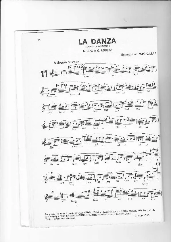 télécharger la partition d'accordéon La Danza (Tarentelle Napolitaine) (Arrangement de Mac Gillar) au format PDF