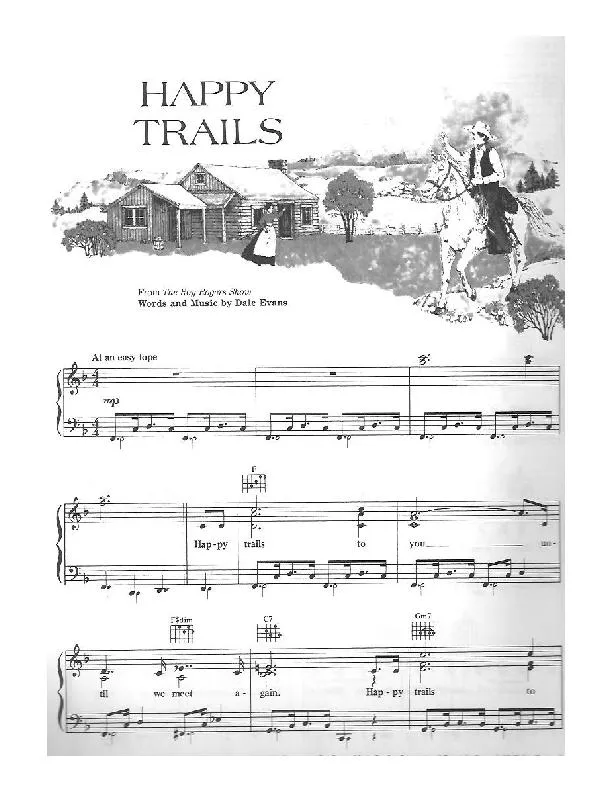 télécharger la partition d'accordéon Happy Trails (Chant : Roy Rogers) (Slow Fox-Trot) au format PDF