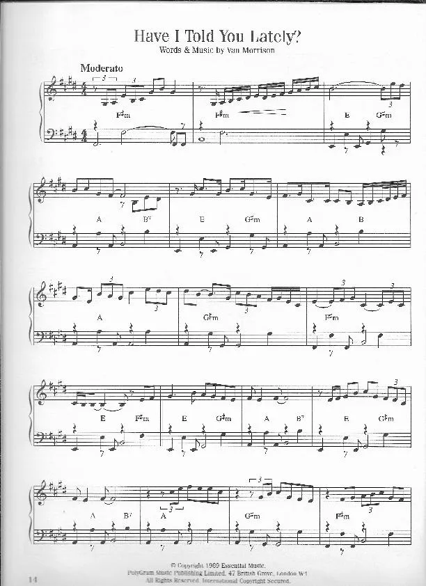 télécharger la partition d'accordéon Have I told you lately (Arrangement : Pete Lee) (Slow Rumba) au format PDF