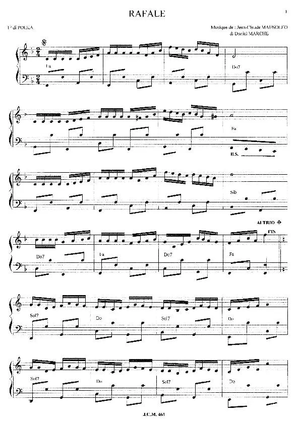 télécharger la partition d'accordéon Rafale (Polka) au format PDF