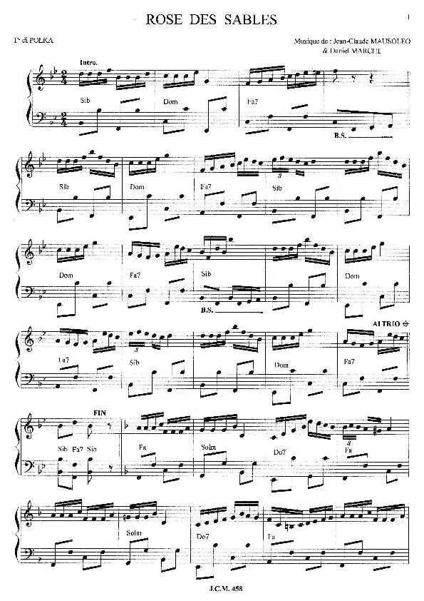 télécharger la partition d'accordéon Rose des Sables (Polka) au format PDF