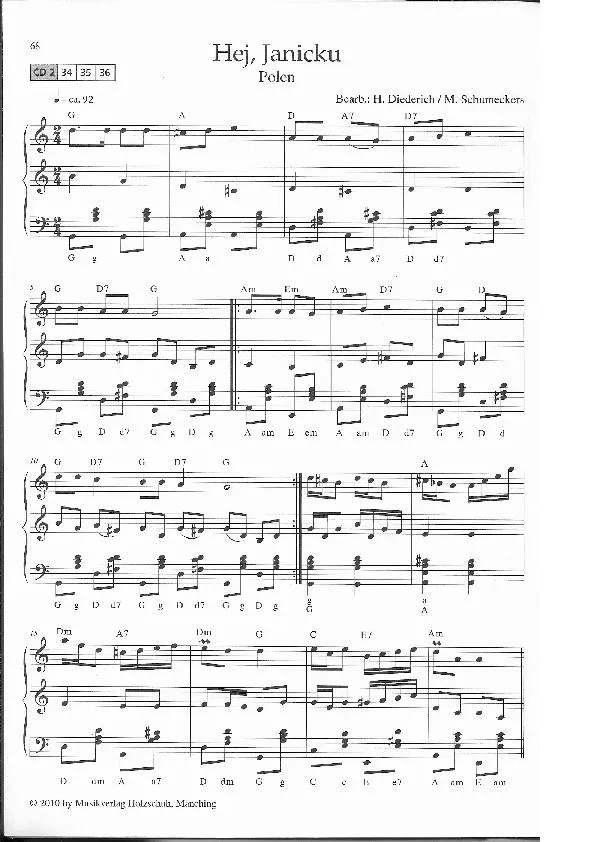 télécharger la partition d'accordéon Hej, Janicku (Arrangement : Henner Diederich & Martina Schumeckers) (Polka) au format PDF
