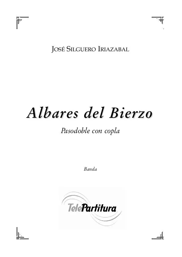 télécharger la partition d'accordéon Albares del Bierzo (Orchestration) (Paso Doble) au format PDF